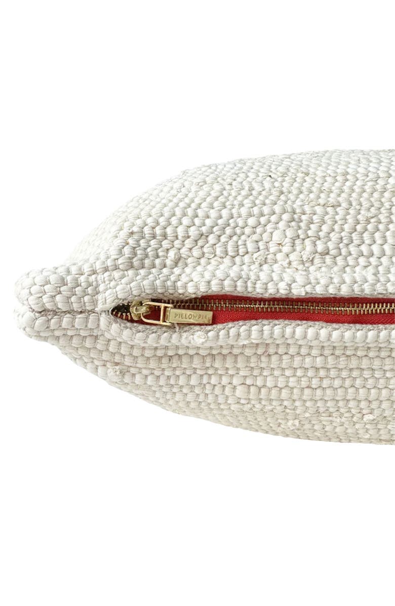 Pillowpia Chindi Lumbar Pillow Cover, Alternate, color, Heavy Cream - Lumbar