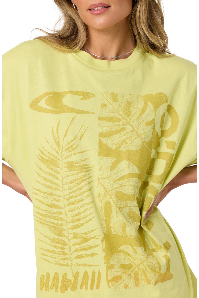 Monstera Hawaii Oversized Graphic Tee, Alternate, color, CELERY