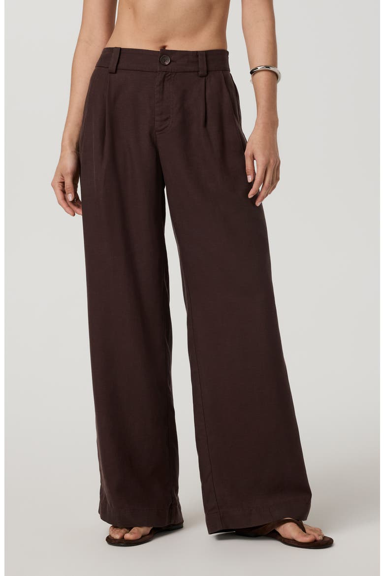 Trestles Wide Leg Twill Pants, Alternate, color, FRENCH ROAST
