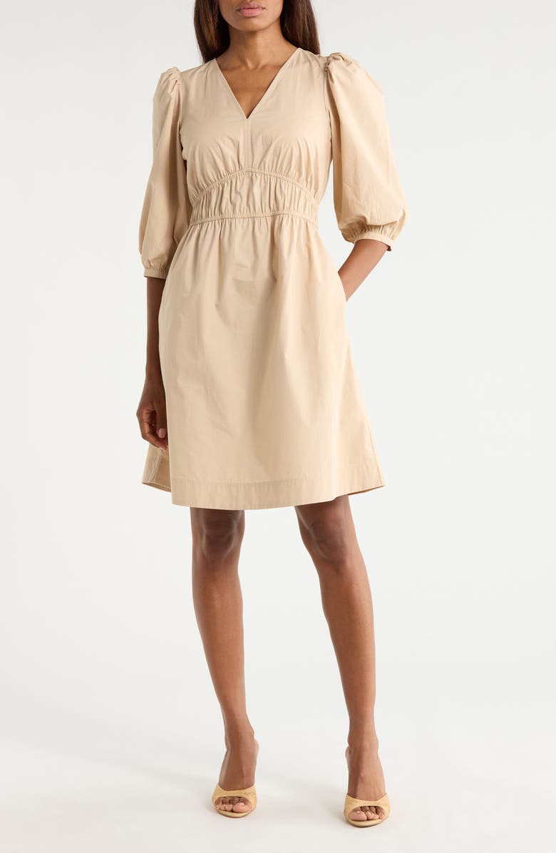 BOSS Dezzan Dress, Main, color, Open Beige