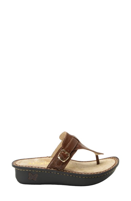Alegria By Pg Lite Kennedi Platform Wedge Flip Flop In Brown