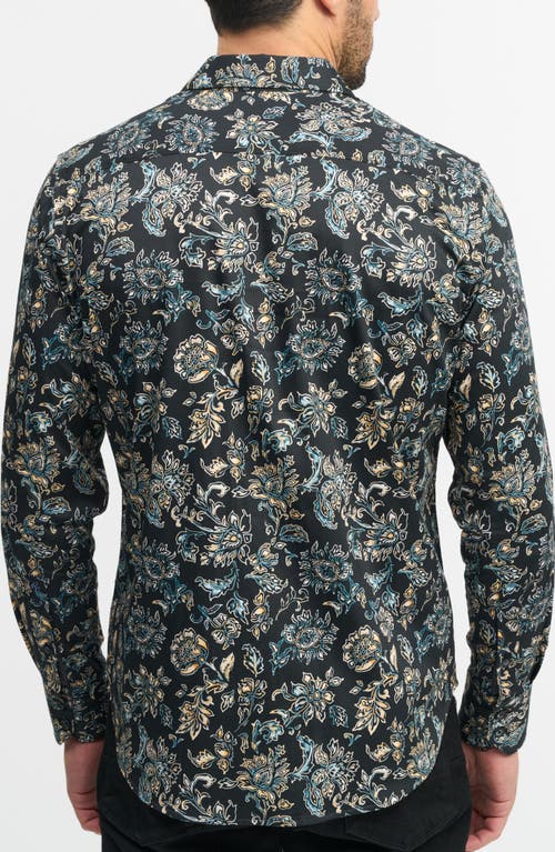 Robert Graham Lozano Abstract Print Button-up Shirt In Black