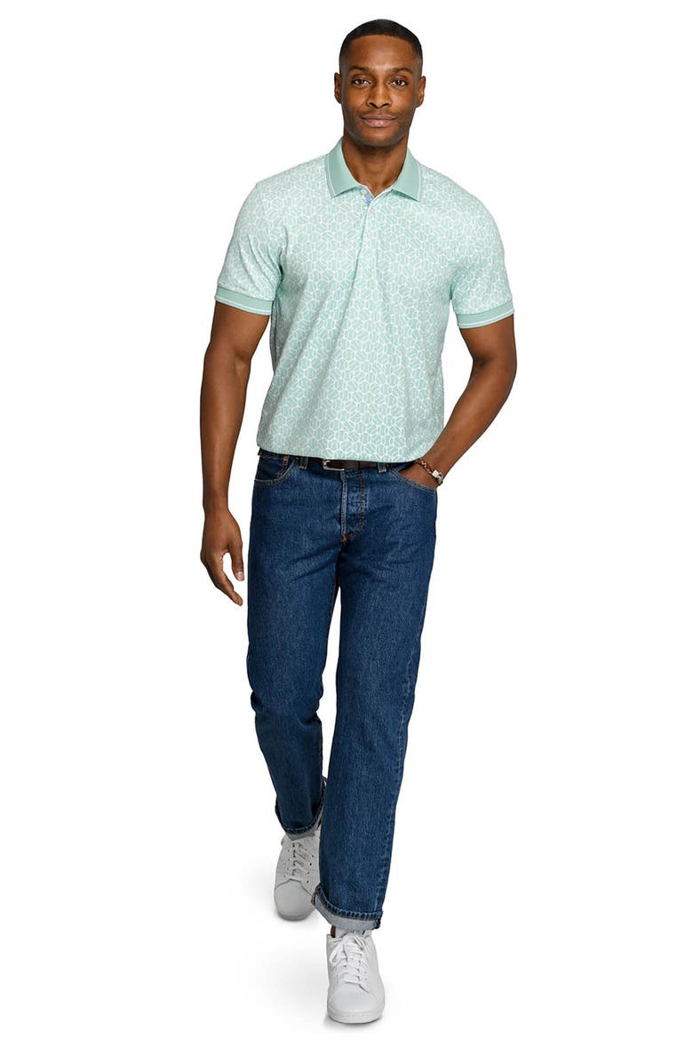 Slim Fit Tennis Ball Polo Short Sleeve Shirt, Alternate, color, JADE