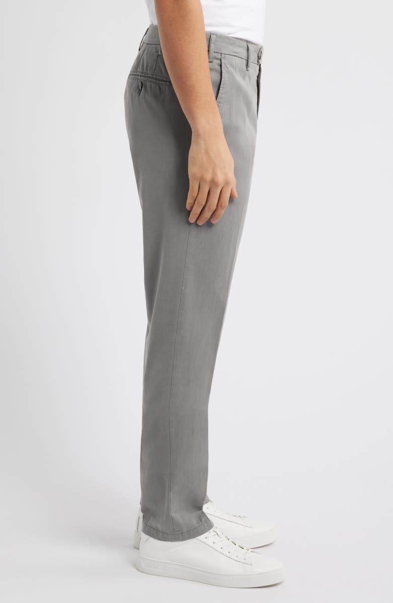 Canali Regular Fit Flat Front Comfort Twill Pants, Alternate, color, Grey