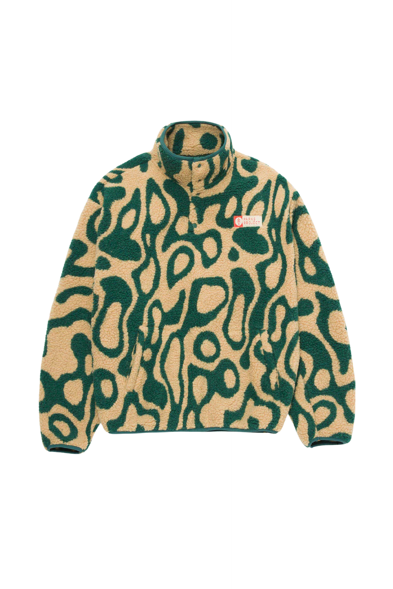 Yellowstone Geysers Trail High Pile Fleece Pullover, Alternate, color, Green