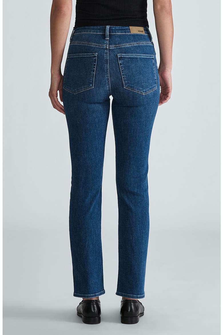 Kendra High Waist Straight Leg Jeans, Alternate, color, MID BRUSHED FLEX BLUE