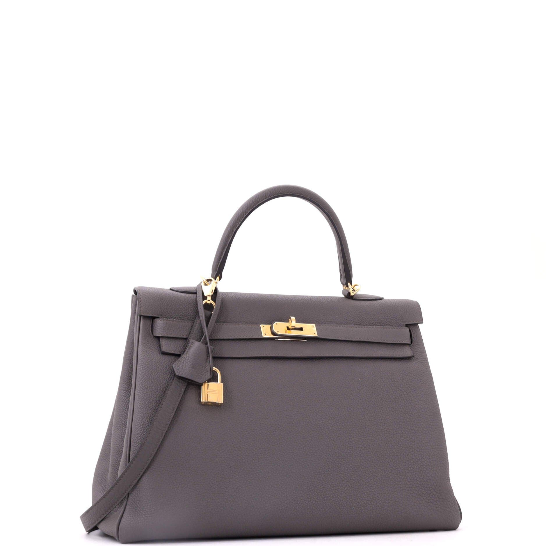 Kelly Handbag Grey Togo with Gold Hardware 35, Alternate, color, Grey