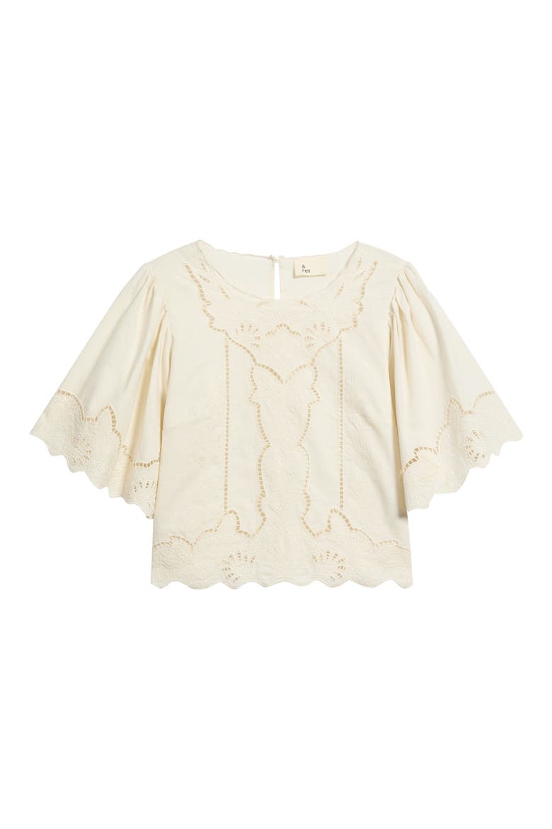 Cairo Embroidered Top, Alternate, color, CREAM