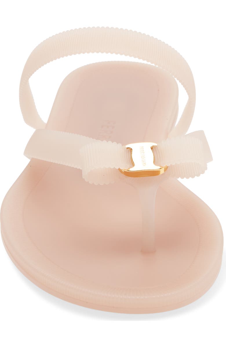 FERRAGAMO Vara Bow Jelly Sandal, Alternate, color, Dusty Pink Dusty Pink Giove