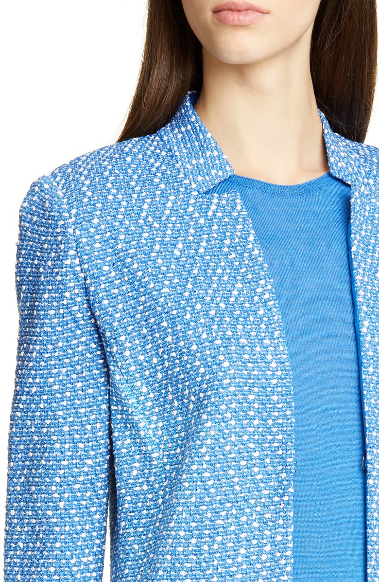 St. John Collection Engineered Coastal Texture Tweed Knit Jacket, Alternate, color, 