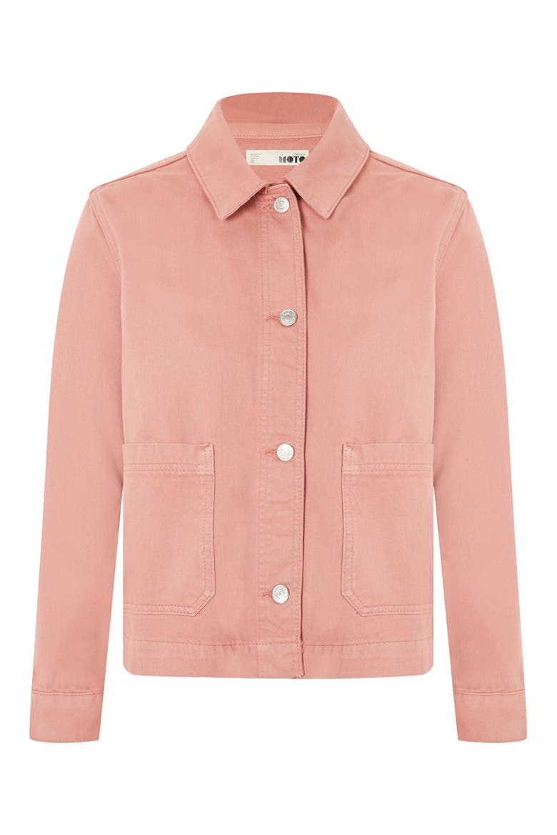 Denim Shacket, Alternate, color, ROSE