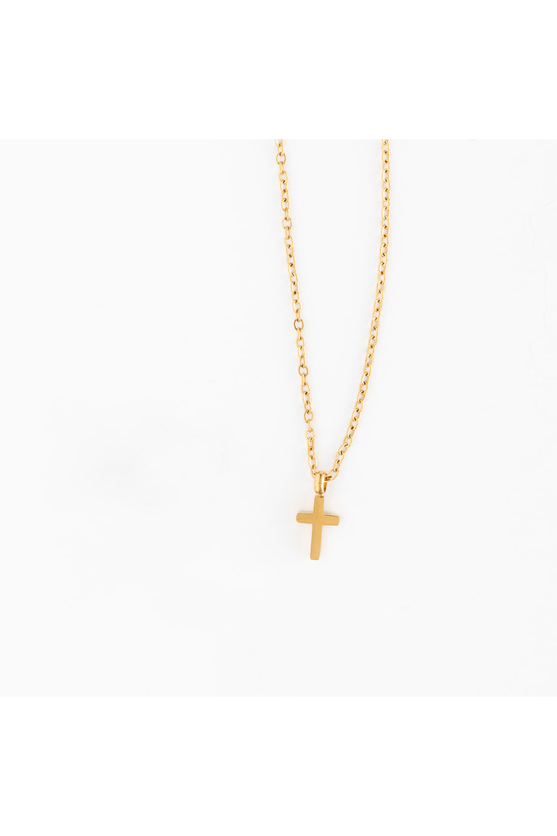 Cross Pendant Necklace, Main, color, Gold