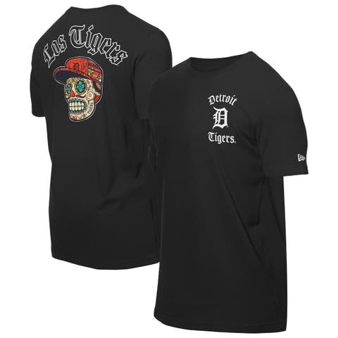 Men's New Era Black Detroit Tigers Sugar Skulls T-Shirt