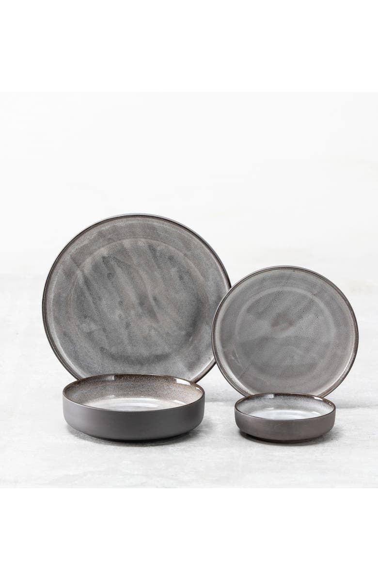 Fortessa Northern Lights 16-Piece Dinnerware Place Setting, Main, color, Borealis Silt