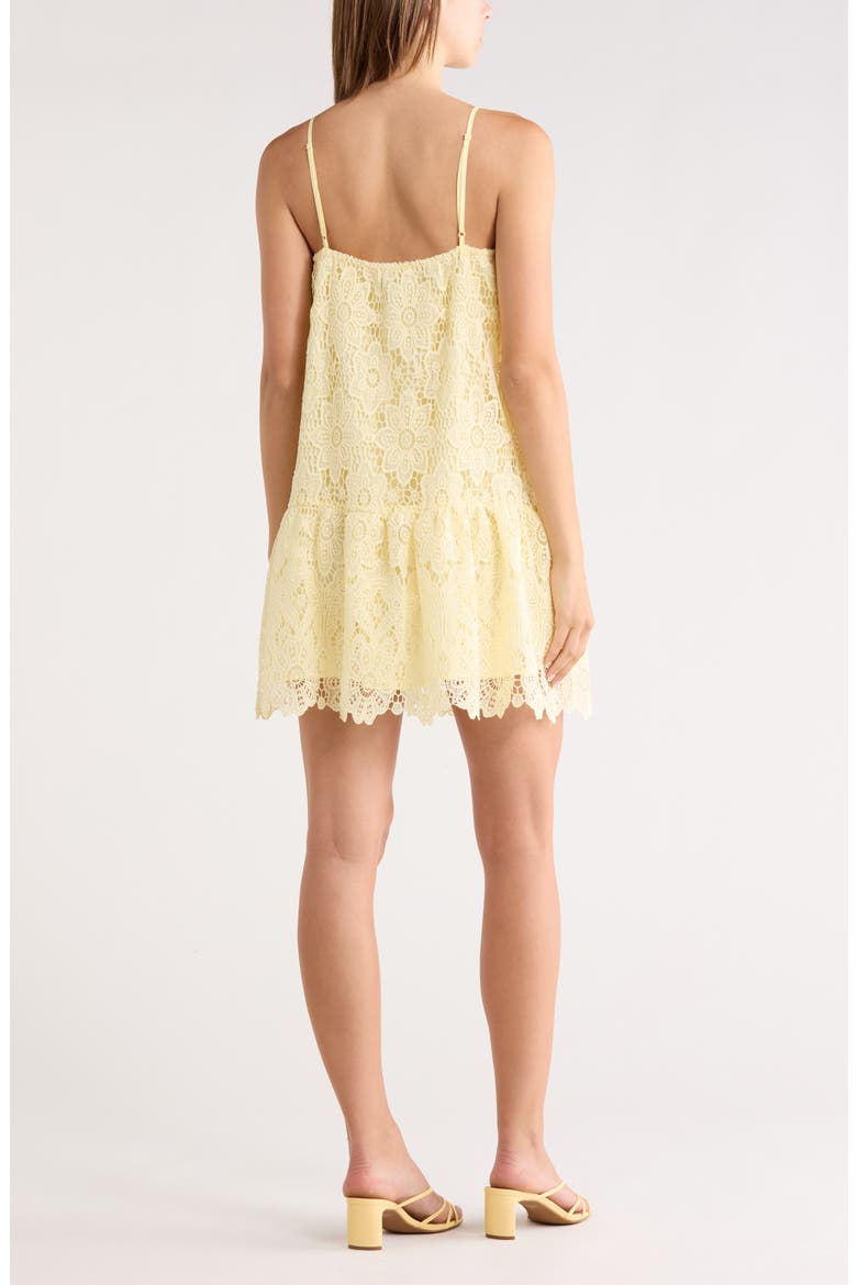 A-Line Lace Minidress, Alternate, color, BUTTER