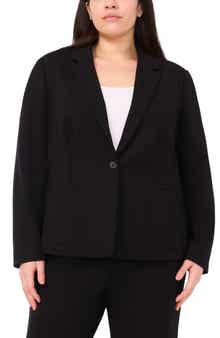 Halogen® One-Button Ponte Knit Jacket