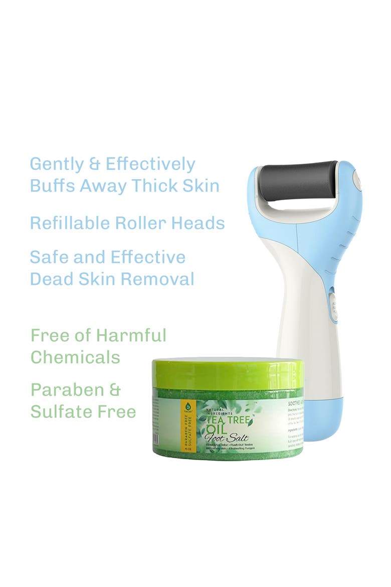 Foot Care Bundle Tea Tree Oil Foot Salt & Pedi Perfect Foot File, Alternate, color, Green