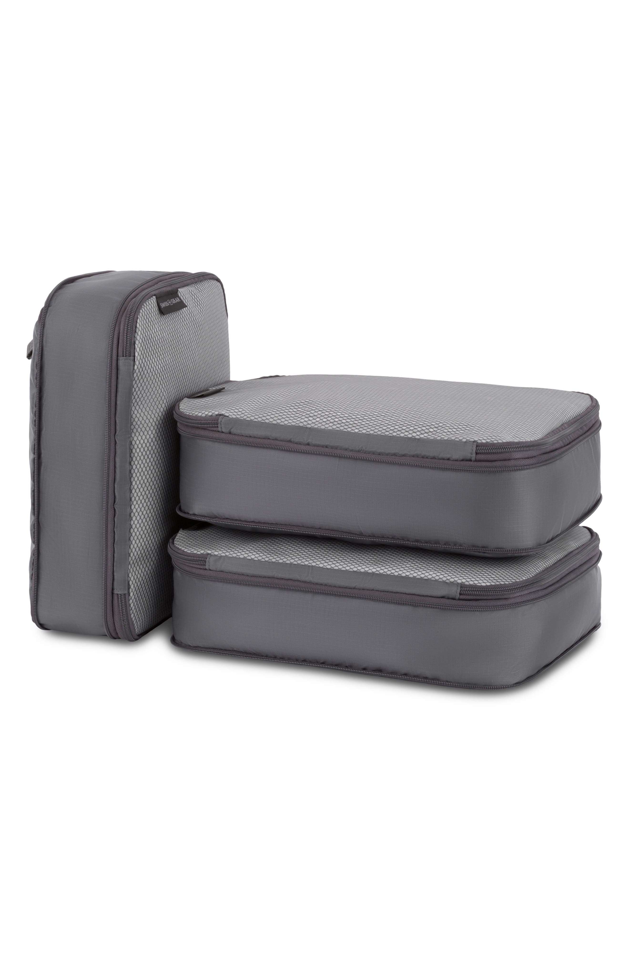 SWISSGEAR Set of 3 Packing Cubes, Main, color, Grey