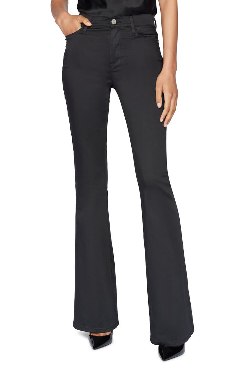 Le High Waist Flare Jeans, Main, color, NOIR