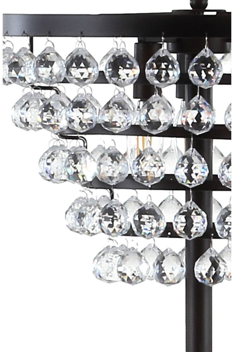 Jemma 60" Crystal/Metal LED Floor Lamp, Alternate, color, Bronze
