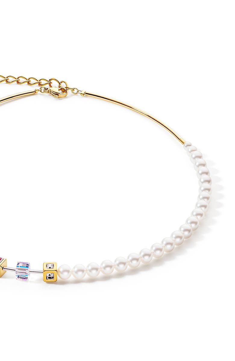 COEUR DE LION Geocube Precious Fusion Pearls Necklace, Alternate, color, Multicolor