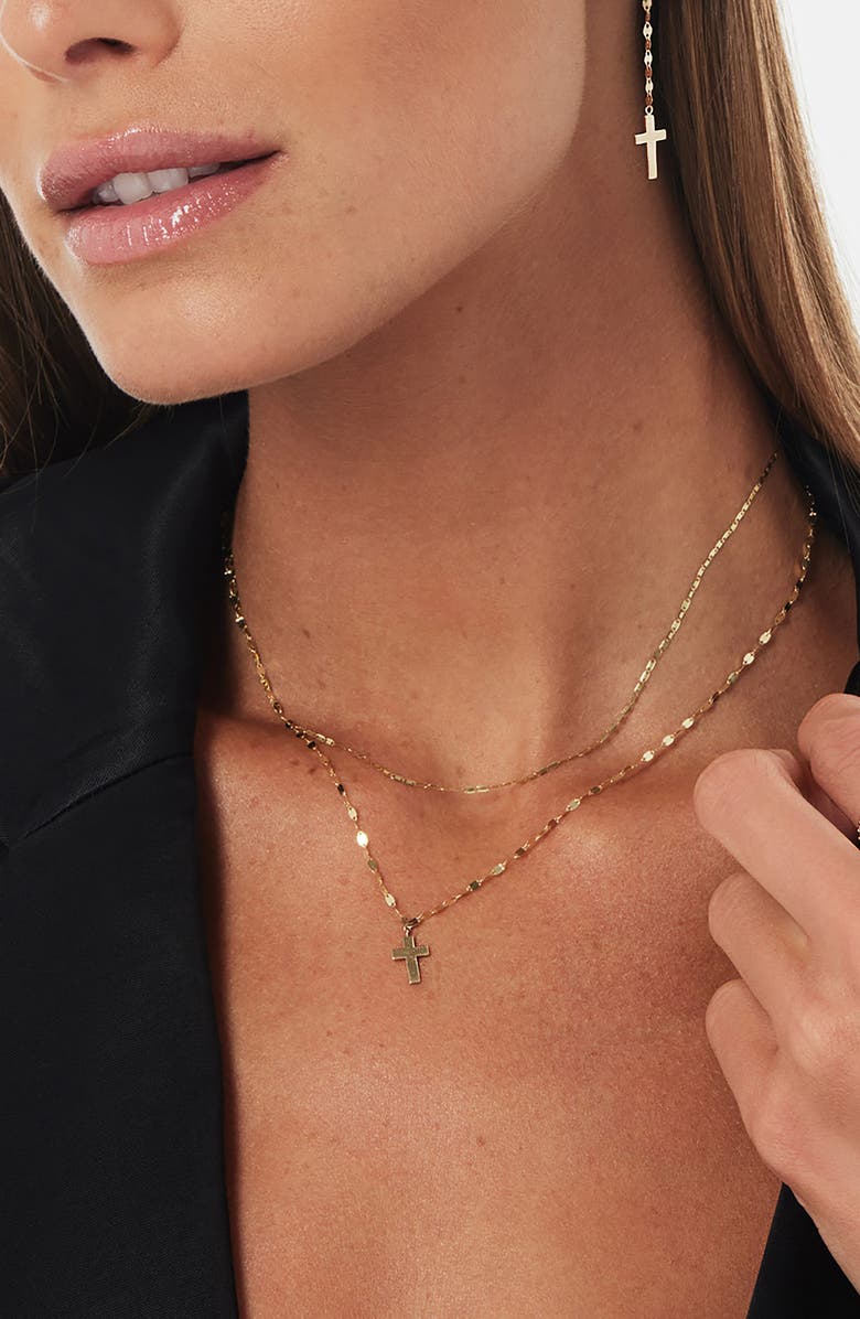 LANA 14K Gold Disc Layer Necklace, Alternate, color, Yellow Gold