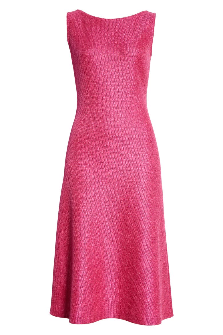 Textured Metallic Inlay Knit Dress, Alternate, color, FUCHSIA ROSE