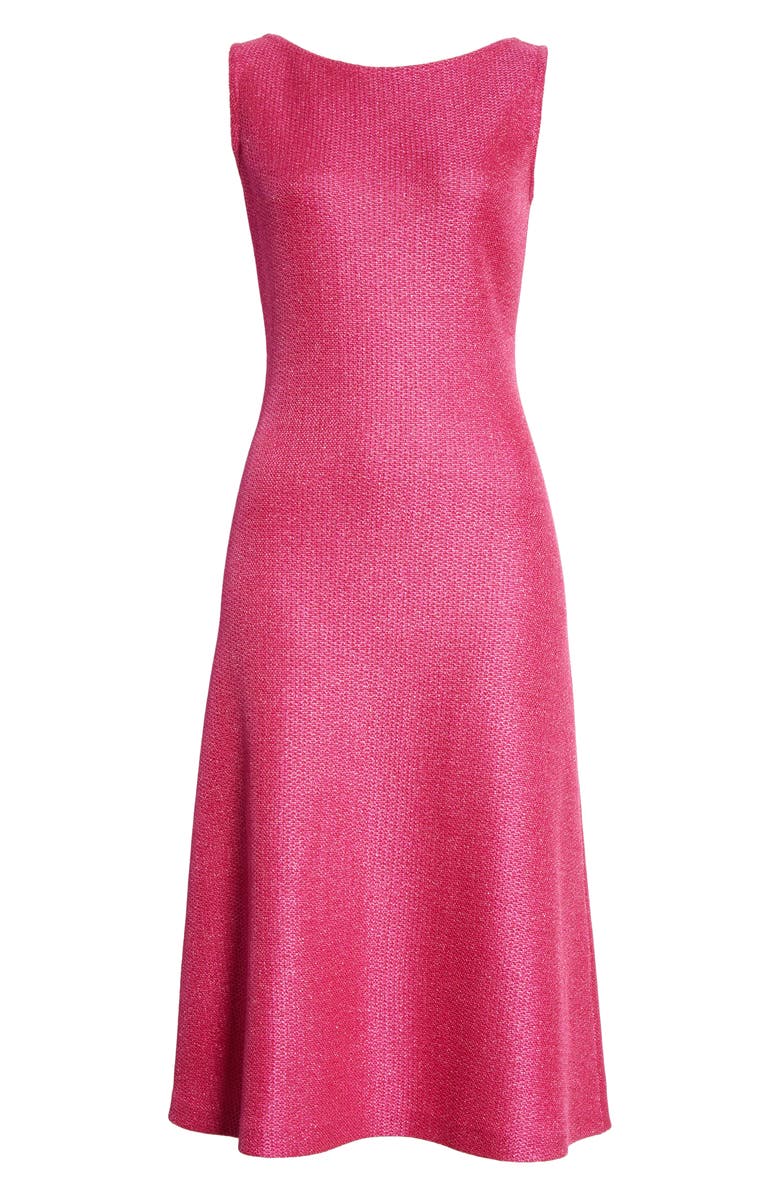 St. John Evening Textured Metallic Inlay Knit Dress, Alternate, color,