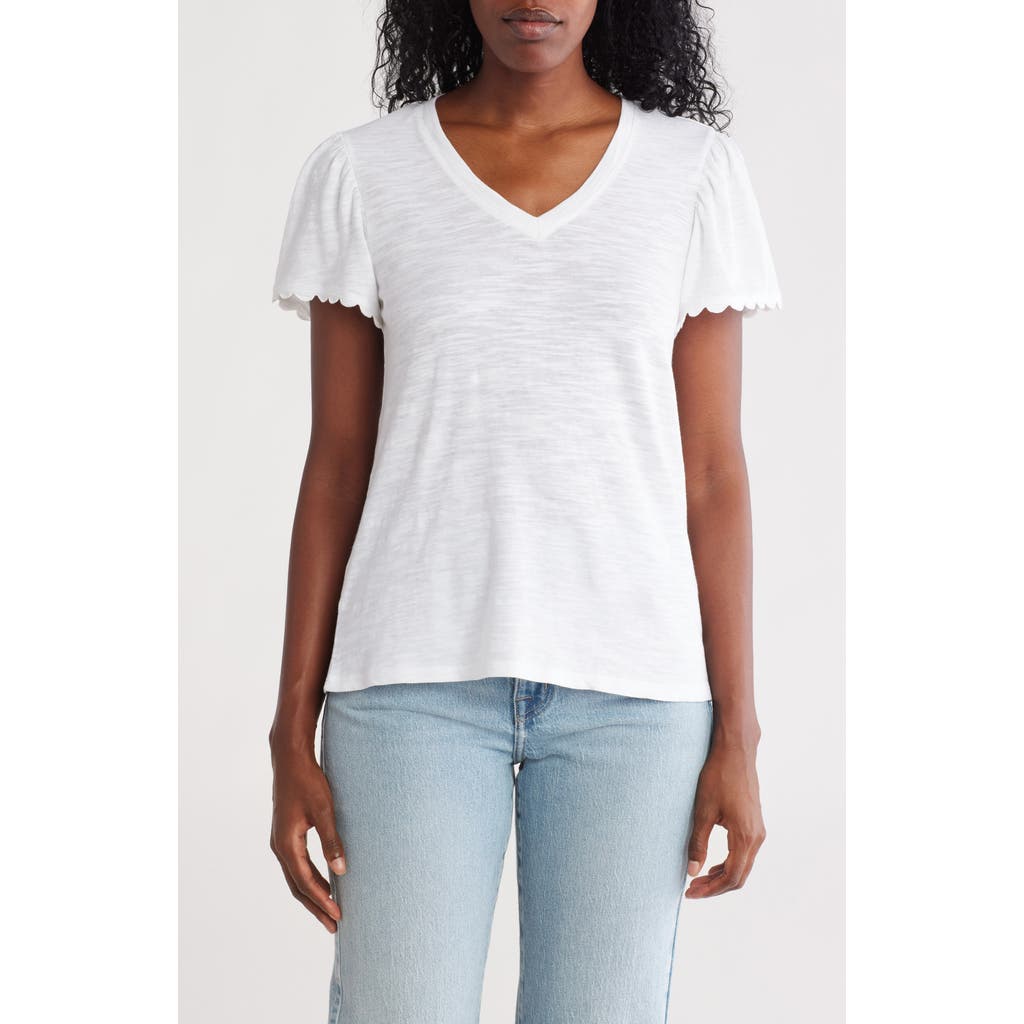 Caslon ® Scallop Trim T-shirt