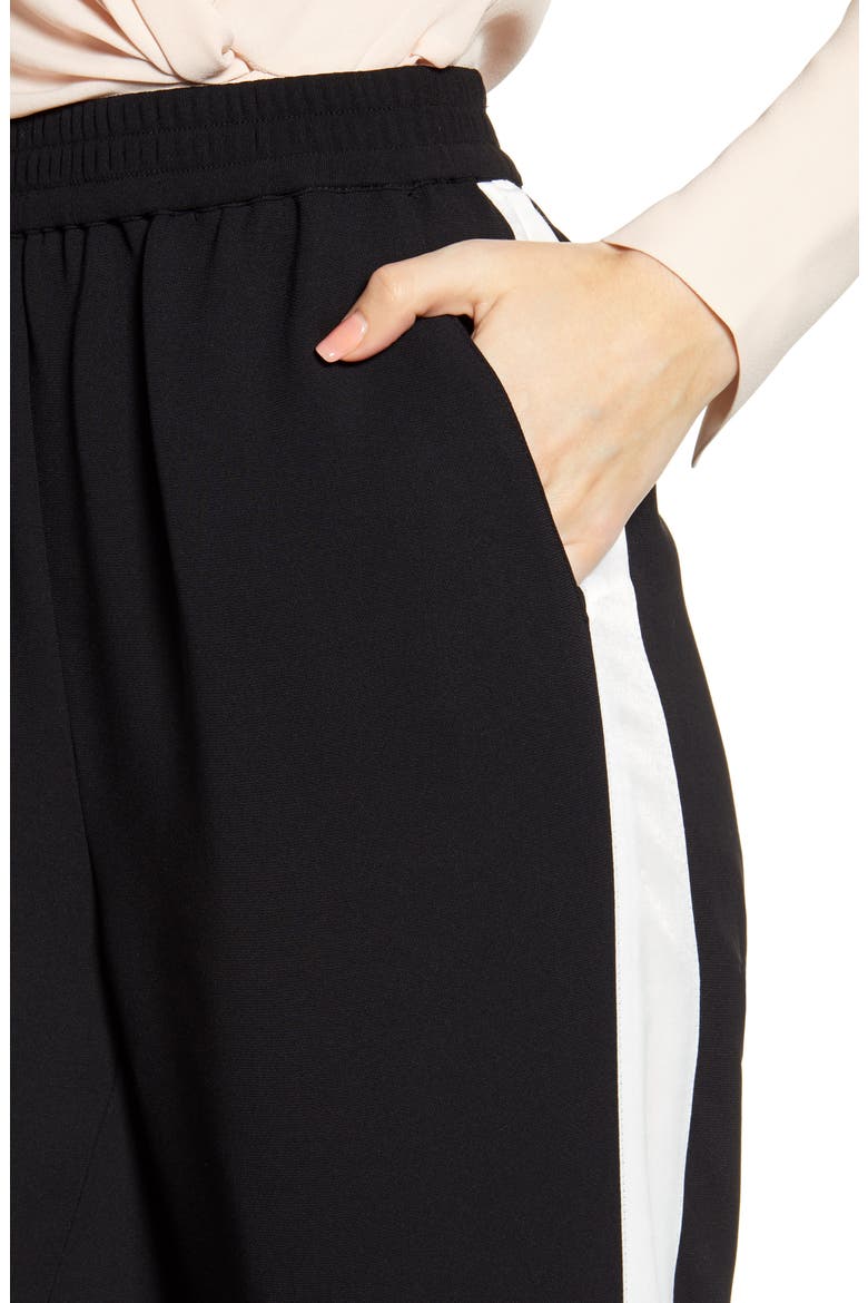 Stripe Track Pants, Alternate, color, BLACK- IVORY COMBO