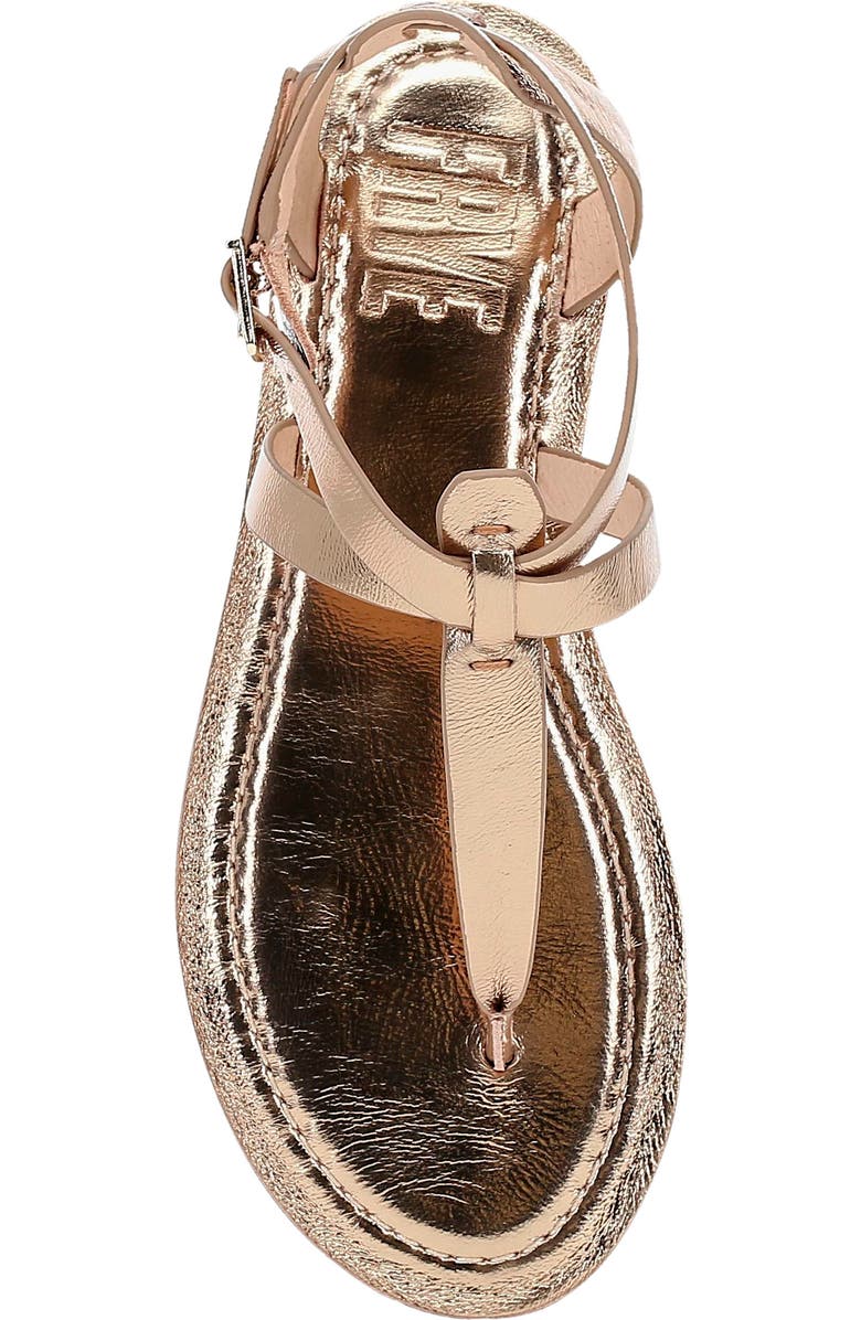 Frye Taylor Snake Print Ankle Strap Sandal, Alternate, color, Dark Gold