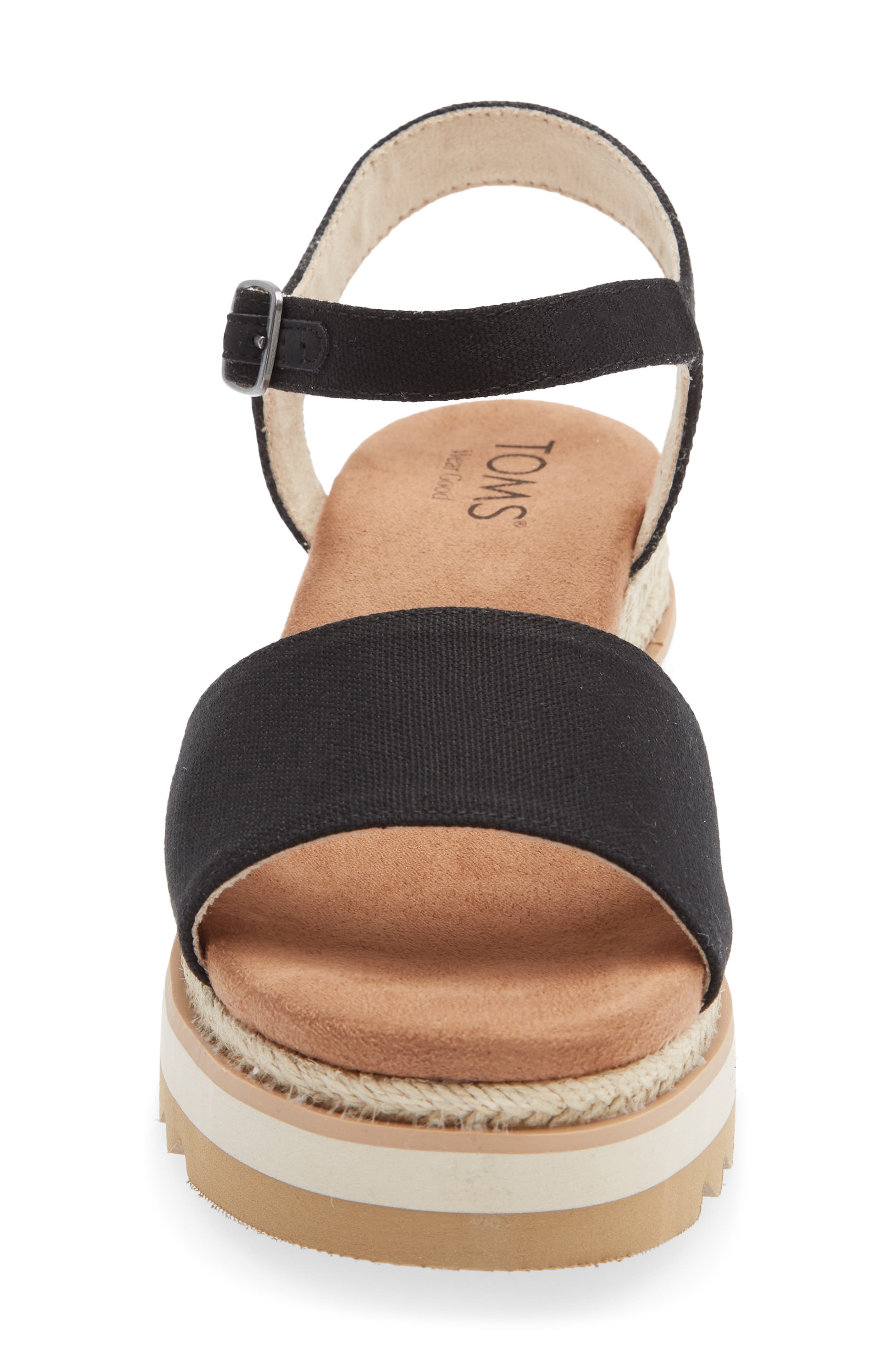TOMS Flora Sandal, Alternate, color, Black