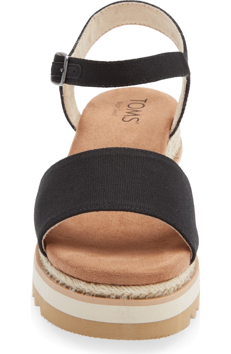 TOMS Flora Sandal, Alternate, color, Black