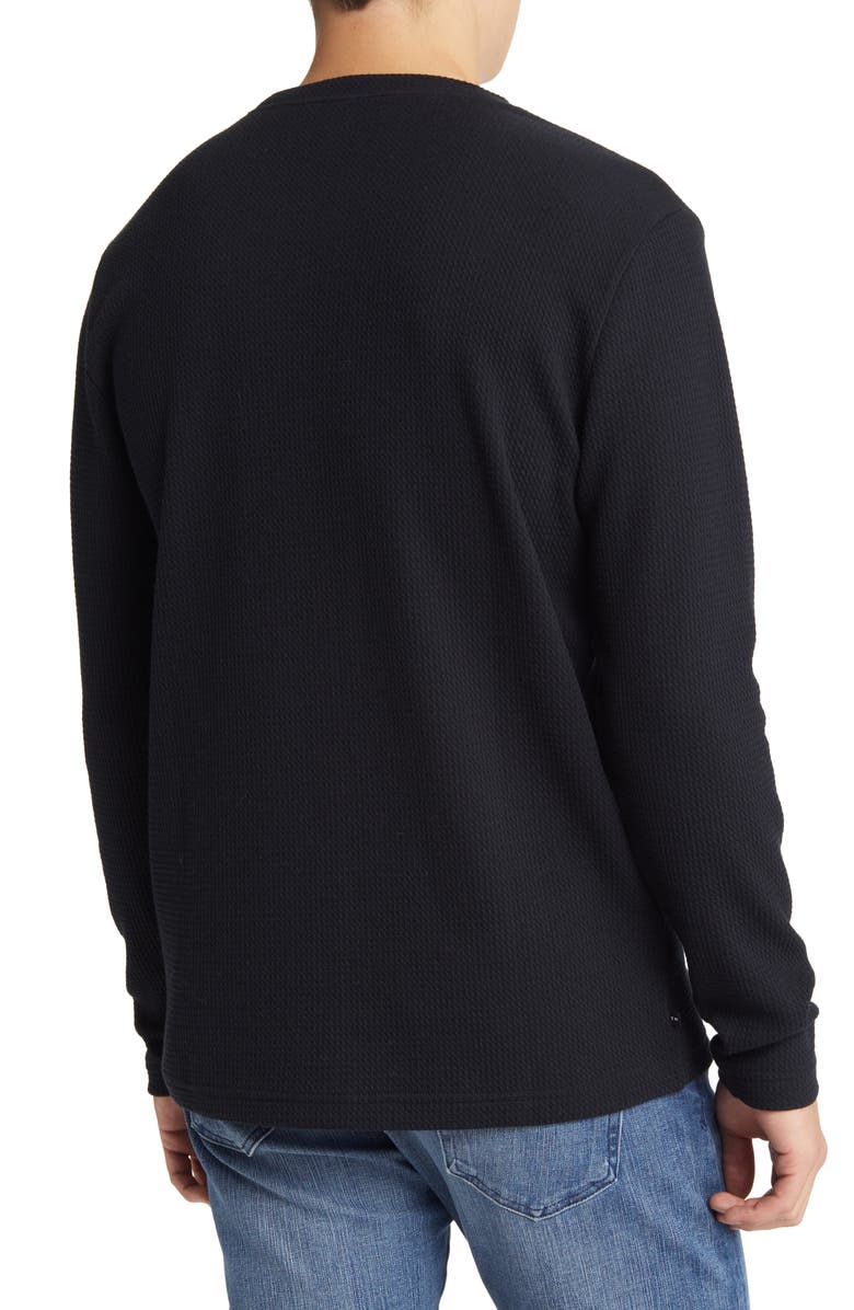 TravisMathew Cloud Waffle Crewneck Tee, Alternate, color, Black