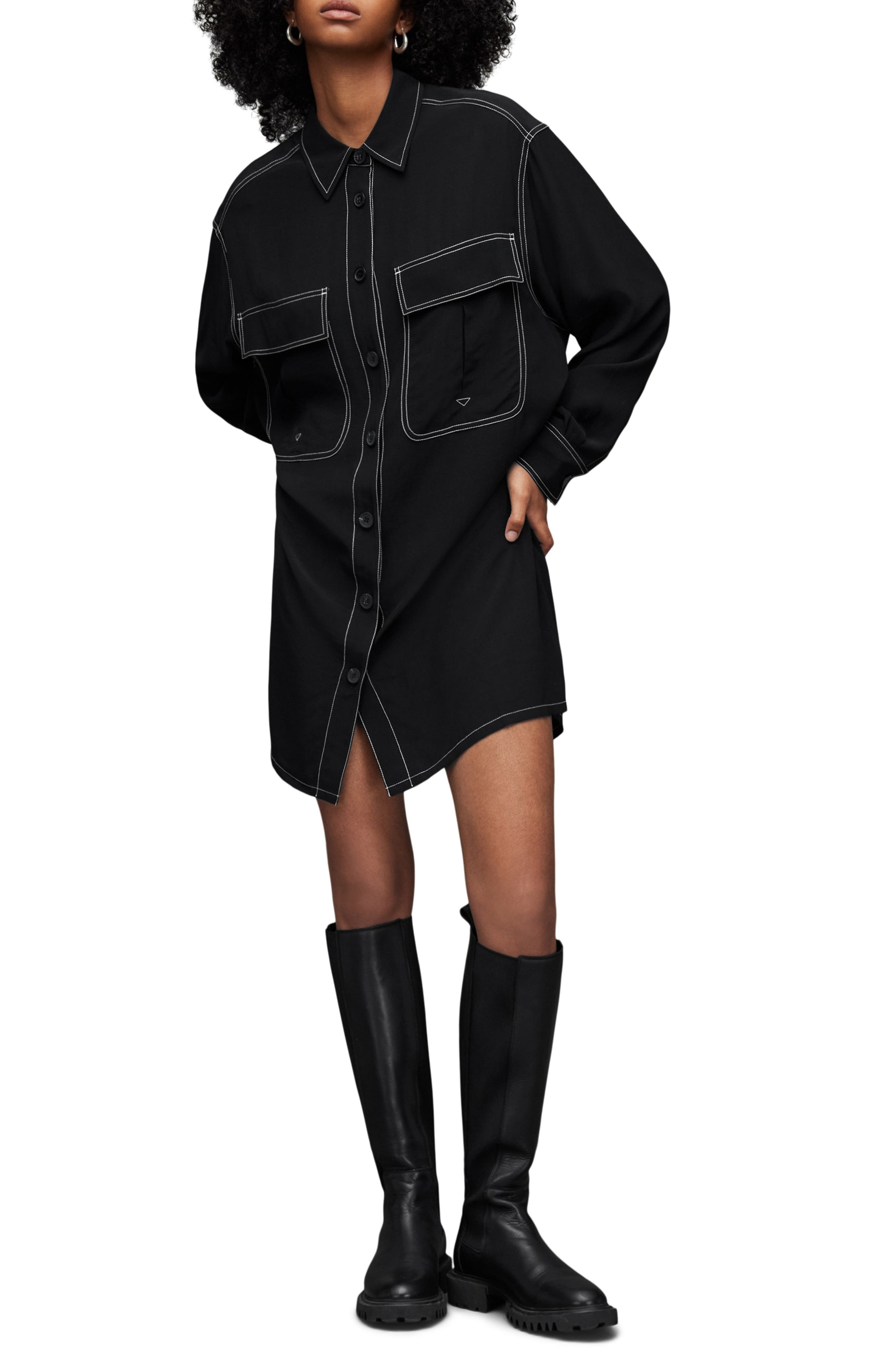 Vita Long Sleeve Shirtdress