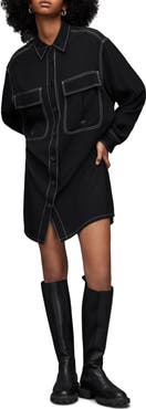 AllSaints Vita Long Sleeve Shirtdress