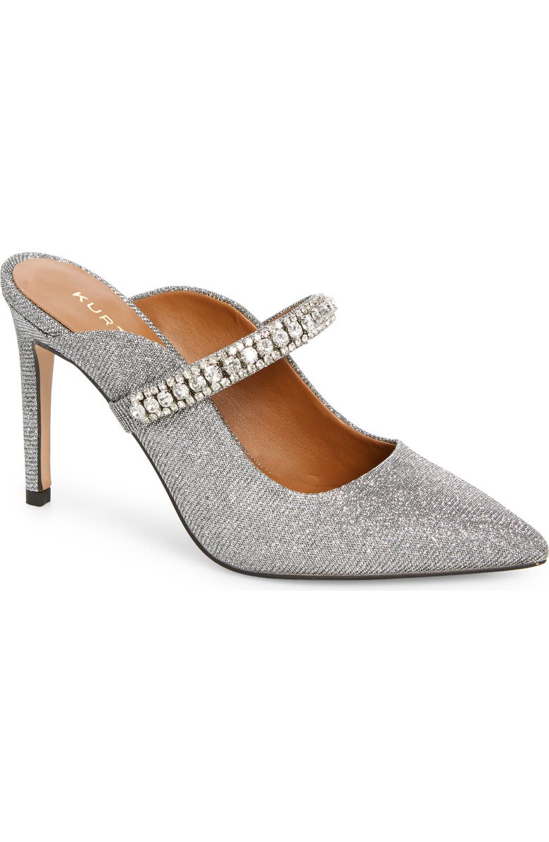 Kurt Geiger London Duke Crystal Strap Pointed Toe Mule, Main, color,