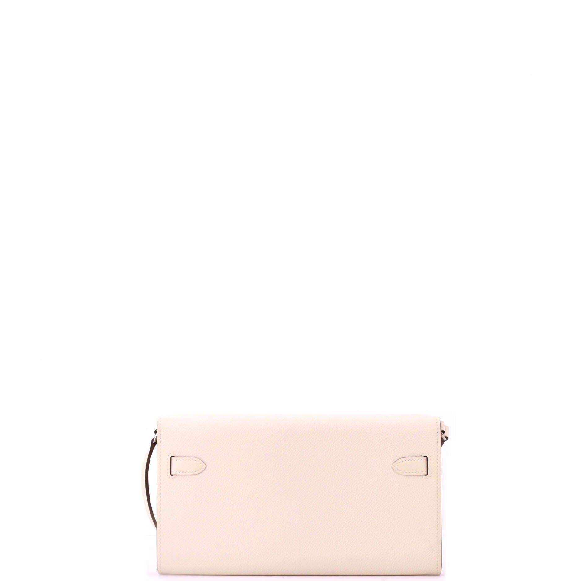 Pre-Owned Hermes Kelly To Go Wallet Verso Epsom, Alternate, color, Verso - Nata/Jaune Poussin