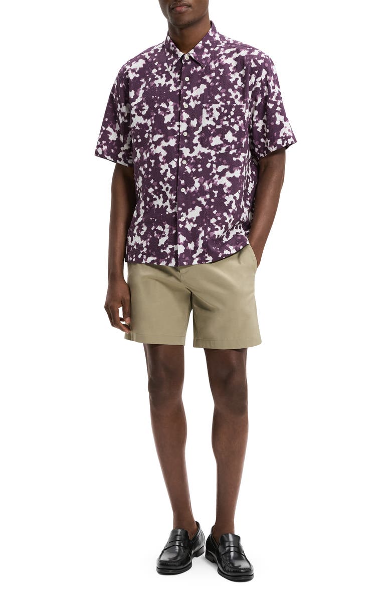 Theory Weekend Short Sleeve Seersucker Button-Up Shirt, Alternate, color, 