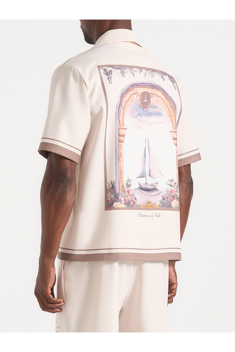 Juan Vintage Baroque Resort Shirt, Alternate, color, Cream