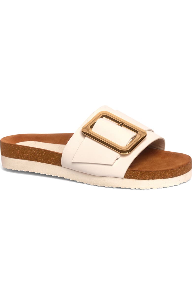 Anthony Veer Clare Slide Sandal, Main, color, White Leather