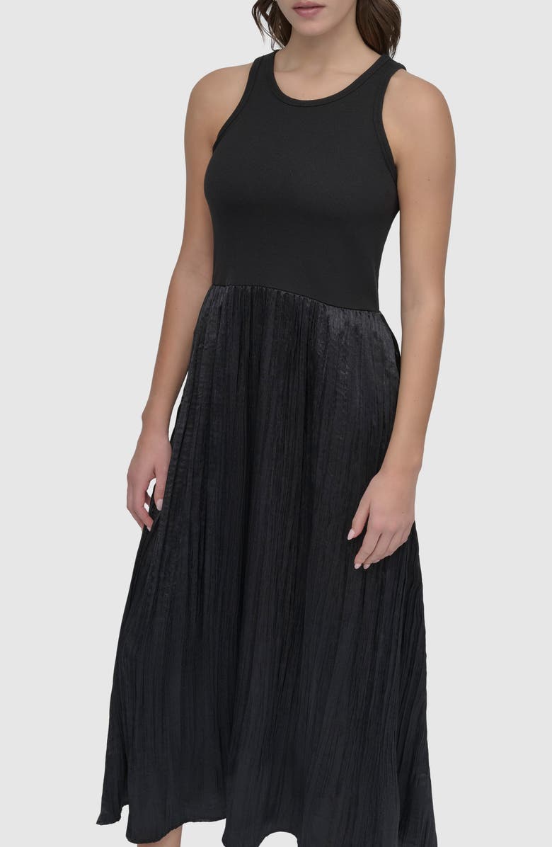 DKNY Mixed Media Maxi Dress, Alternate, color, 
