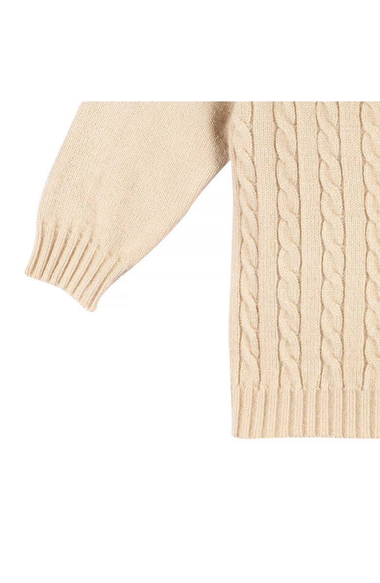 Just Born Cable Knit Sweater 2-Piece Set, Alternate, color, Tan