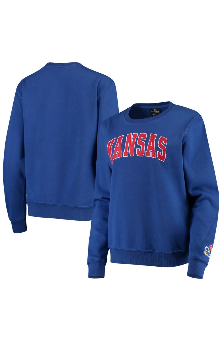 COLOSSEUM Women's Colosseum Royal Kansas Jayhawks Campanile Pullover Sweatshirt, Main, color, Royal