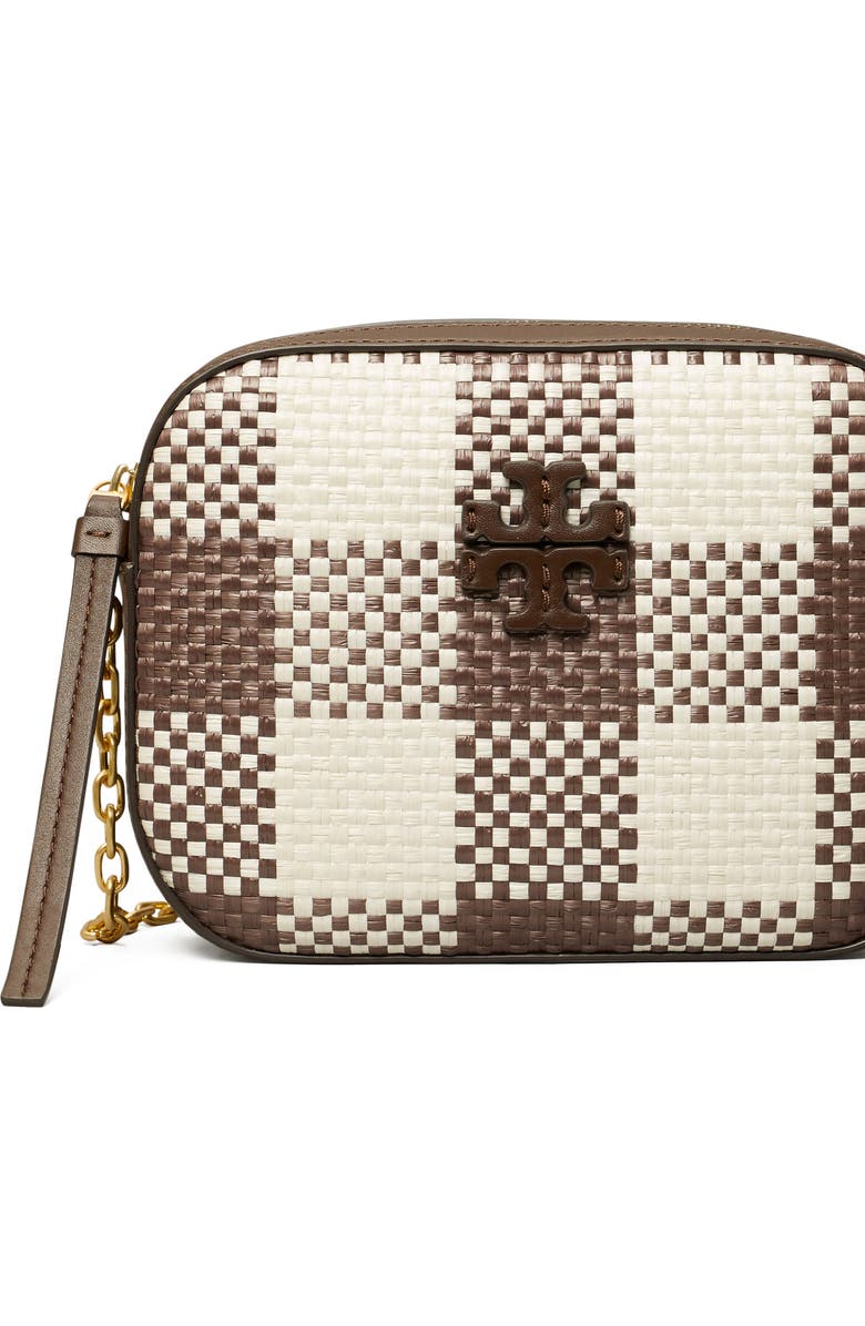 Tory Burch McGraw Woven Plaid Camera Bag, Alternate, color,
