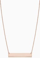Oradina 10K Gold Brooklyn Bar Necklace