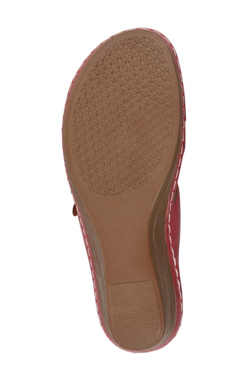 Gc Shoes Halia Wedge Sandal In Red