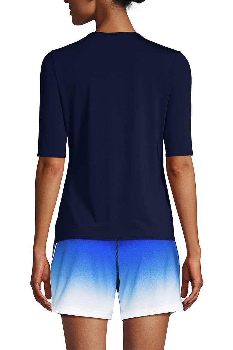 SunShade UPF 50 Elbow Sleeve Relaxed Rash Guard, Alternate, color, Deep Sea Navy