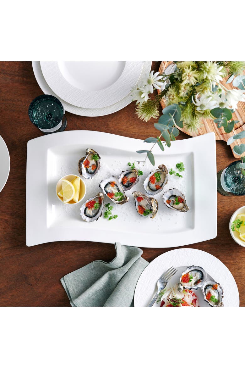 NewWave Serving Dish, Alternate, color, white