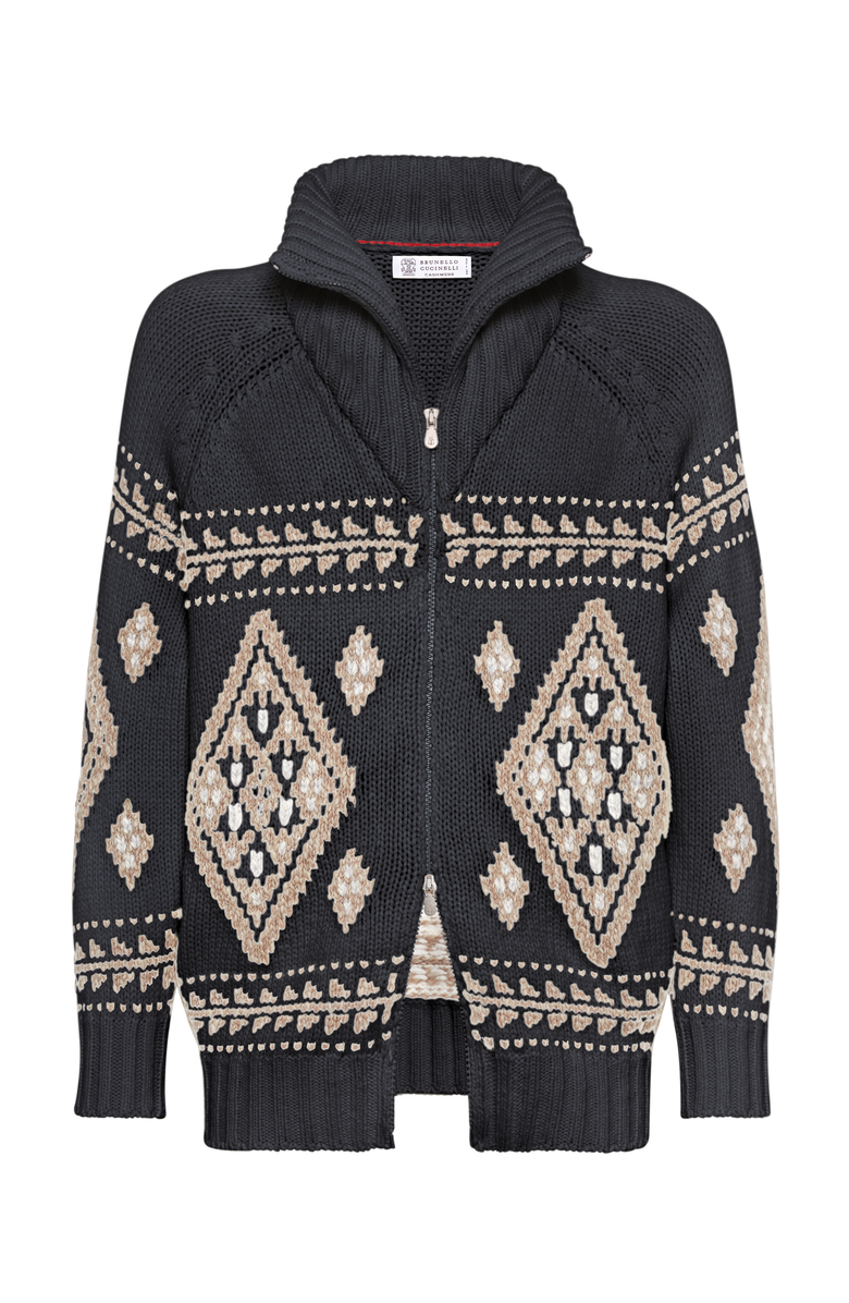 Brunello Cucinelli Cashmere Jacquard cardigan, Main, color,